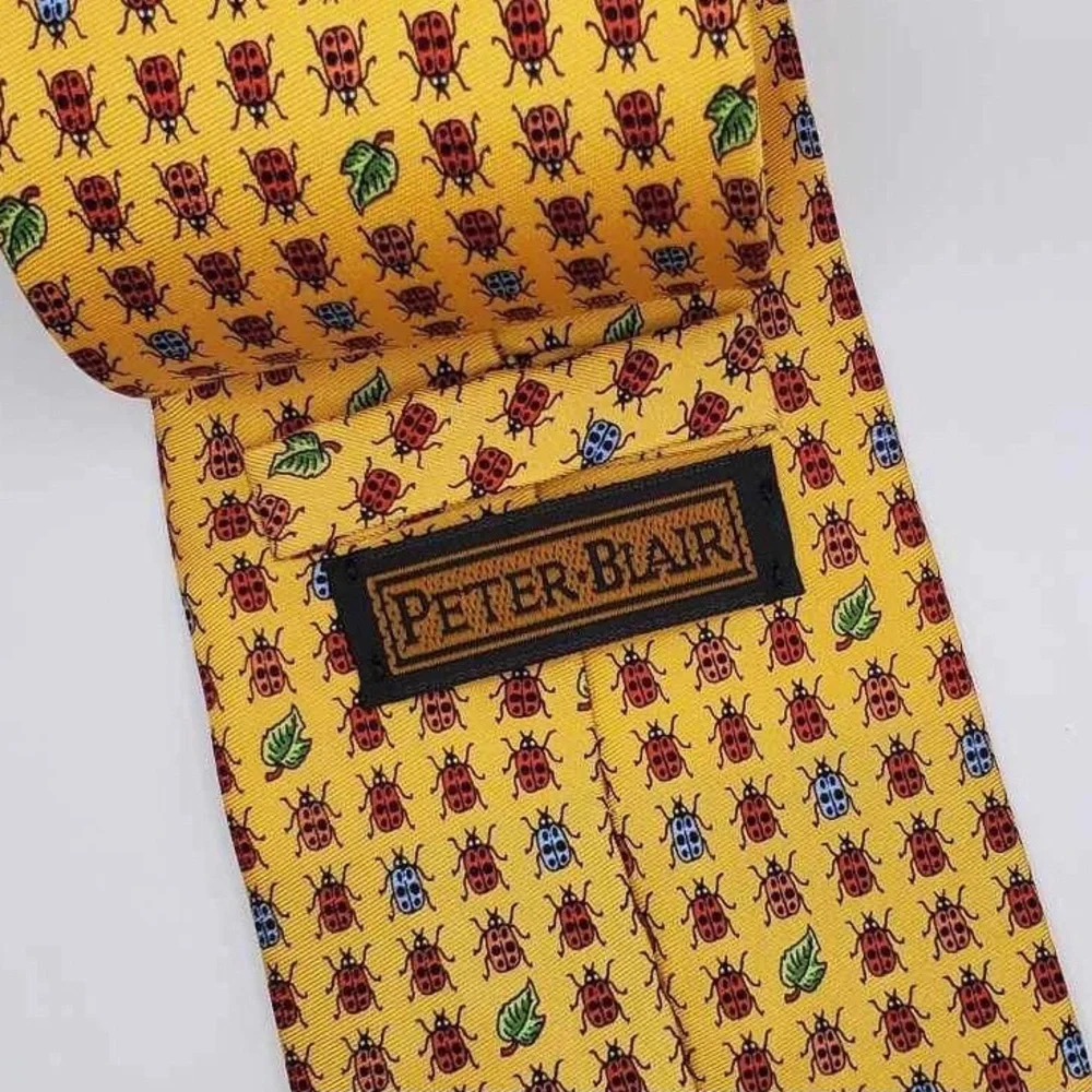 Peter Blair Ladybug Neck Tie Yellow